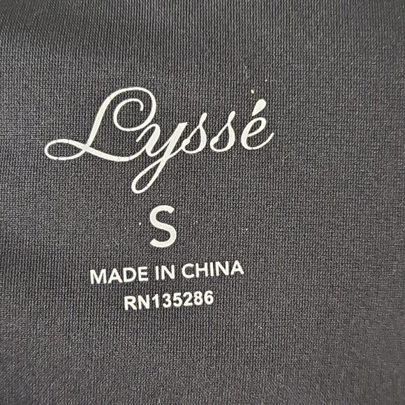 Lysse Size Small Black BodyCon Dress Ruched Sides and Sleeves Scoop Neck EUC - Picture 10 of 13